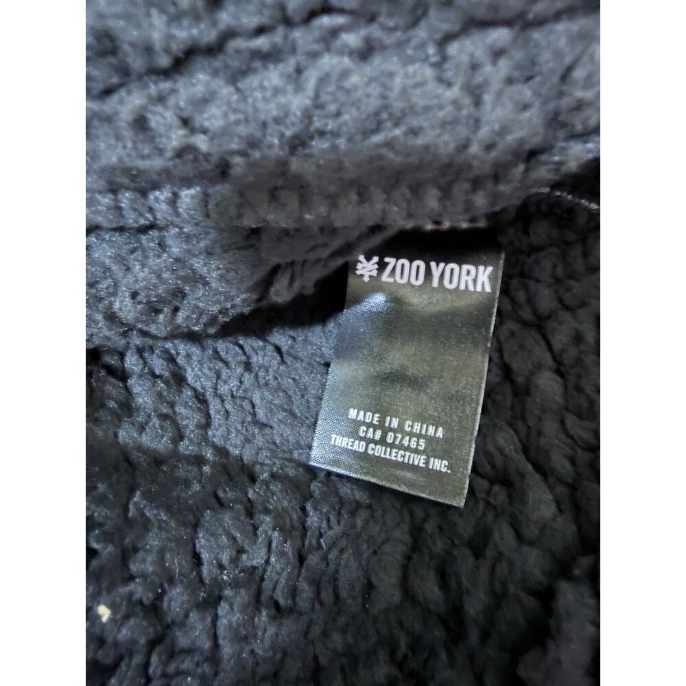 Zoo York Mens Gray Fleece Hoodie Pullover Snap Closure Pockets Logo Size L - Picture 10 of 11